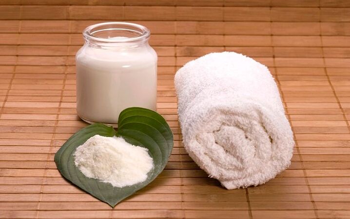 baking soda sareng anduk kanggo neken pikeun pembesar sirit
