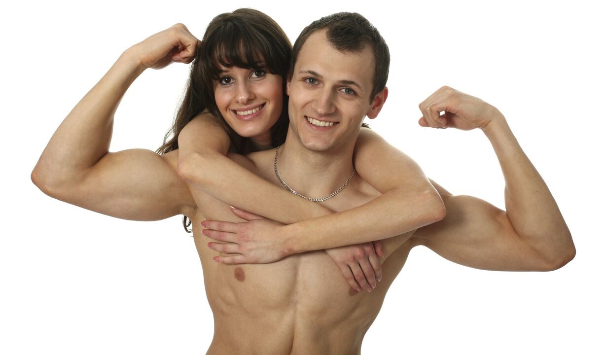 Awéwé sareng lalaki anu ngegel sirit